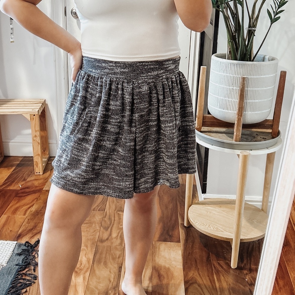 FREE PEOPLE Holly Golightly Marled Knit Flounce Mini Skirt. Size M
